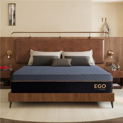 Dyonery King 12 Inch Hybrid Memory Foam Mattress in a Box, Jacquard Fabric Cover, Made in USA, CertiPUR-US Certified, Copper-Gel AeroFusion Memory Foam, Individually Pocketed Springs, 76x80