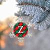 Guangpat Monogram Christmas Ornaments Initial Letter Z Ornament for Christmas Tree Decor Green Red Buffalo Plaid Metal Ornaments 2023 Gifts for Mom Bridesmaid Bridal Shower view 3