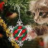 Guangpat Monogram Christmas Ornaments Initial Letter Z Ornament for Christmas Tree Decor Green Red Buffalo Plaid Metal Ornaments 2023 Gifts for Mom Bridesmaid Bridal Shower view 4