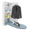 Wall-Mounted Ironing Board Cabinet, Hanging Ironing Board Foldable with Dressing Mirror, Ironing Center for Apartment, Hotel, Laundry Room, Home view 3