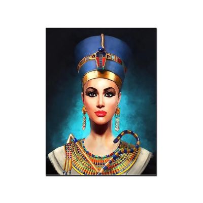 AAHARYA Posters Egyptian Queen Nefertiti Egyptian Art Canvas Painting Wall Art Poster for Bedroom Living Room Decor 8x10inch(20x26cm) Unframe-style-3