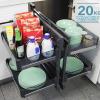 Blind Corner Cabinet Pull Out Organizer, Corner Kitchen Cabinet Pull Out Storage Rack Shelf 4 Aluminium Basket Corner Optimizer Pull Out Completely, Left Or Right Handed Open view 2