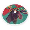 48 Inch Buffalo Plaid Check Christmas Tree Skirt,Tree Skirt Mat Decor for Xmas Party Decoration Supplies,Moose Print view 1
