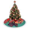 48 Inch Buffalo Plaid Check Christmas Tree Skirt,Tree Skirt Mat Decor for Xmas Party Decoration Supplies,Moose Print view 4