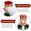 Cabilock Christmas Nutcracker Music Box Wooden Nutcracker Soldier Puppet Figures Ornament Traditional Wood Wind up Musical Box Clockwork Craft Decor for Home Office Accents Decor, Red view 2