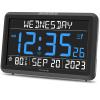 DreamSky Digital Clock with Date and Day of Week - Large Calendar Clock for Seniors Elderly, Loud Alarm Clock for Bedroom Desk, Backlight Dimmer, Adjustable Volume, USB Port, Auto DST, Battery Backup view 1