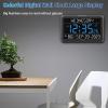 DreamSky Digital Clock with Date and Day of Week - Large Calendar Clock for Seniors Elderly, Loud Alarm Clock for Bedroom Desk, Backlight Dimmer, Adjustable Volume, USB Port, Auto DST, Battery Backup view 2