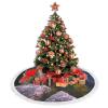 48 Inch Buffalo Plaid Check Christmas Tree Skirt,Tree Skirt Mat Decor for Xmas Party Decoration Supplies,Canadian Smokey Mountain Cliff Print view 4
