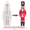 Lurrose 2pcs 3D Nutcracker Mold Nutcracker Cookie Cutter 3D Soldier Mold Christmas Baking s Xmas Candle Table Top Christmas Decor for DIY Cake Puppet view 2
