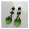 Chandelier Crystal Prisms Pendants 2Pcs Green 38mm Maple Leaf Shaped Drops Crystal Pendants Octagon Lighting Chandelier Chandelier Crystal Prisms Pendants view 1