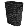 Coeusy 5 Gallon Wicker Trash Can,Black Bathroom Trash Can,Wicker Trash Basket with Handles,Handwoven Small Waste Basket for Bathroom,Bedroom,Kitchen,Office,20 Liters view 1