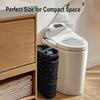 Coeusy 5 Gallon Wicker Trash Can,Black Bathroom Trash Can,Wicker Trash Basket with Handles,Handwoven Small Waste Basket for Bathroom,Bedroom,Kitchen,Office,20 Liters view 2