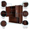 ChooChoo Wood Wall Cabinet with Doors, Medicine Cabinet with Adjustable Shelves Over The Toilet, Rustic Cabinet Wall Mounted for Bathroom, Kitchen, Living Room, Dark Cherry view 4