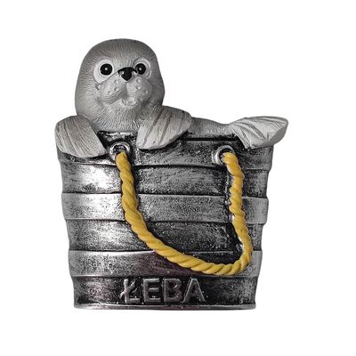 3D Seal Style Leba Poland Fridge Magnet Travel Souvenir Refrigerator Decoration Resin Hand Painted Craft Collection