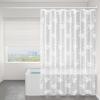 Heavyoff Clear Shower Curtain Liner, PEVA Plastic Shower Curtain Lightweight Waterproof Shower Liner with 12 Hooks for Shower Stall, Bathtubs Style 11, 79" W x 94" H view 1