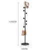 SKVLF Garment Rack Metal Coat Rack With Marble Base, Freestanding Coat Hanger With 8 Hooks For Hanging Hat, Bag, Space Saving Coat Tree Stand For Entryway Bedroom And Office, 32x170CM(Color:Black) view 3