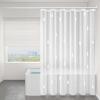 Heavyoff Clear Shower Curtain Liner, PEVA Plastic Shower Curtain Lightweight Waterproof Shower Liner with 12 Hooks for Shower Stall, Bathtubs Style 9, 94" W x 79" H view 1