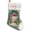 MALIHONG 1 Pack Merry Christmas Stocking Red Silver Maine Coon Cat Christmas Tree Hanging Stocking Fireplace Decor Xmas Winter for Cat Lovers Family 14.4 Inch view 1