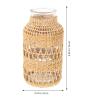 ABOOFAN Rattan Woven Flower Vase Decorative Vase for Flowers Rustic Rattan Wall Decor view 2