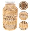 ABOOFAN Rattan Woven Flower Vase Decorative Vase for Flowers Rustic Rattan Wall Decor view 4