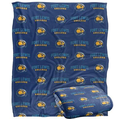 Fort Lewis College Blanket, 60"x80" Logo Pattern Silky Touch Super Soft Throw Blanket