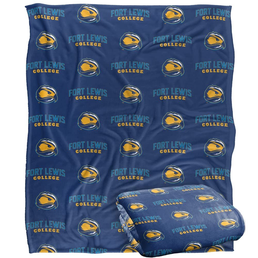 Fort Lewis College Blanket, 60"x80" Logo Pattern Silky Touch Super Soft Throw Blanket