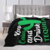 Keep Calm and Drink Tequila Throw Blanket for Couch Bed Sofa Soft and Comfortable Blankets 40"x30" Anti-Pilling Flannel Blanket view 4