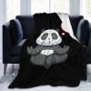 Cute Panda Meditating on Carrots Throw Blanket for Couch Bed Sofa Soft and Comfortable Blankets 40"x30" Anti-Pilling Flannel Blanket view 2