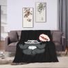 Cute Panda Meditating on Carrots Throw Blanket for Couch Bed Sofa Soft and Comfortable Blankets 40"x30" Anti-Pilling Flannel Blanket view 3