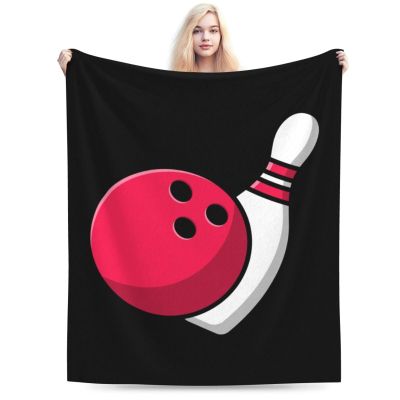 Bowling Throw Blanket for Couch Bed Sofa Soft and Comfortable Blankets 40"x30" Anti-Pilling Flannel Blanket