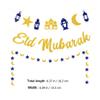 Kichvoe 3pcs Eid Mubarak Glitter Banner Decorative Hanging Flag for Eid Celebrations Easy to Install for Home Decor and Festive Events view 3