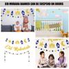 Kichvoe 3pcs Eid Mubarak Glitter Banner Decorative Hanging Flag for Eid Celebrations Easy to Install for Home Decor and Festive Events view 4