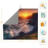 Dish Drying Mat for Kitchen Counter, Absorbent Microfiber Drainer Mats, Non-slip Kitchen Draining Mat for Coffee Machine Dish Rack Pad 18"x16" Ireland Sunset Seascape Dish Drainer Pad view 2