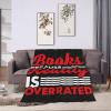 Books Because Reality is Overrated Throw Blanket for Couch Bed Sofa Soft and Comfortable Blankets 60"x50" Anti-Pilling Flannel Blanket view 3