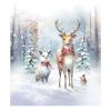 ALAZA Painting Deer Merry Christmas Dishwasher Magnet Cover Sticker Decorative Refrigerator Magnet Panel Decal Cover for Home Kitchen Appliance Decor view 1