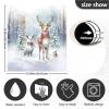 ALAZA Painting Deer Merry Christmas Dishwasher Magnet Cover Sticker Decorative Refrigerator Magnet Panel Decal Cover for Home Kitchen Appliance Decor view 3