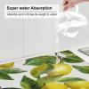 Dish Drying Mat for Kitchen Counter, Absorbent Microfiber Drainer Mats, Non-slip Kitchen Draining Mat for Coffee Machine Dish Rack Pad 18"x16" Lemon Branch Leaves Dish Drainer Pad view 4