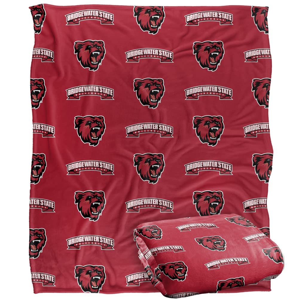 Bridgewater State University Blanket, 60"x80" Logo Pattern Silky Touch Super Soft Throw Blanket