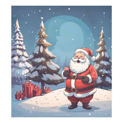 ALAZA Lovely Santa Claus Merry Dishwasher Magnet Cover Sticker Decorative Refrigerator Magnet Panel Decal Cover for Home Kitchen Appliance Decor
