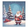 ALAZA Lovely Santa Claus Merry Dishwasher Magnet Cover Sticker Decorative Refrigerator Magnet Panel Decal Cover for Home Kitchen Appliance Decor view 1