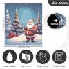 ALAZA Lovely Santa Claus Merry Dishwasher Magnet Cover Sticker Decorative Refrigerator Magnet Panel Decal Cover for Home Kitchen Appliance Decor view 3
