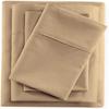 DIFFERENT SHEETING Bed Sheets - 4 Piece 100% Egyptian Cotton 16" Inch Deep Pocket, 400 Thread Count Sheets & Pillowcases, Hotel Luxury Sateen Weave Bed Sheets, Taupe Solid,Queen Size. view 1