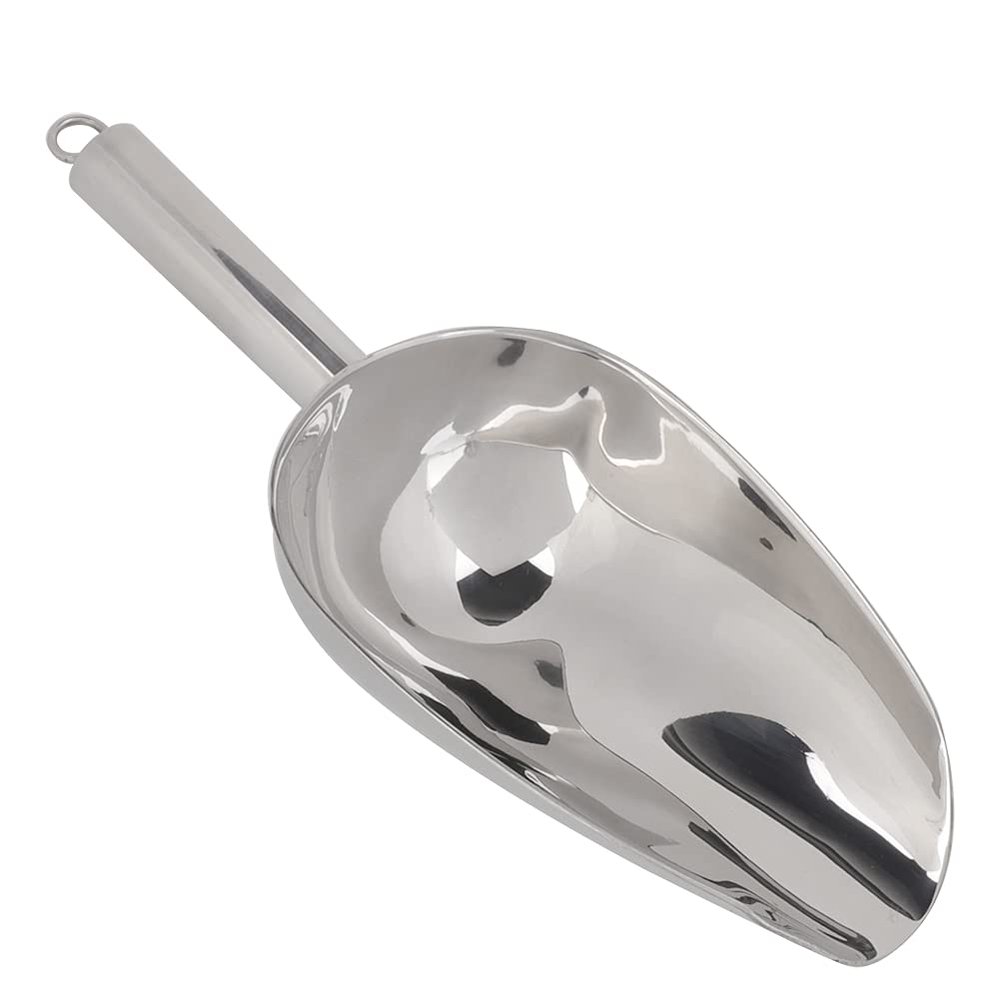 2PCS Ice Scoop, Stainless Steel Food Scoop Coffee Beans Spoons Multifunctional Scoop Candy Spoons for Bar and Kitchen Party(38oz)