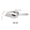 2PCS Ice Scoop, Stainless Steel Food Scoop Coffee Beans Spoons Multifunctional Scoop Candy Spoons for Bar and Kitchen Party(38oz) view 2