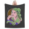 Beautiful Portrait of a Girl Throw Blanket for Couch Bed Sofa Soft and Comfortable Blankets 50"x40" Anti-Pilling Flannel Blanket view 1