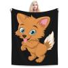 Cute Corgi Puppy Throw Blanket for Couch Bed Sofa Soft and Comfortable Blankets 60"x50" Anti-Pilling Flannel Blanket view 1