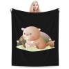 Cute Beaver Throw Blanket for Couch Bed Sofa Soft and Comfortable Blankets 80"x60" Anti-Pilling Flannel Blanket view 1
