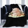 Cute Beaver Throw Blanket for Couch Bed Sofa Soft and Comfortable Blankets 80"x60" Anti-Pilling Flannel Blanket view 2