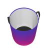 Purple and Pink Ombre Design Laundry Basket Waterproof Collapsible Laundry Hamper with Durable Handle Circular Storage Basket Dirty Clothes Organizer Bag for Kids Bathroom Bedroom Dorm view 3