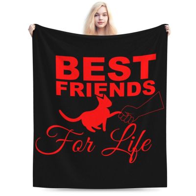 Best Friends for Life Throw Blanket for Couch Bed Sofa Soft and Comfortable Blankets 80"x60" Anti-Pilling Flannel Blanket